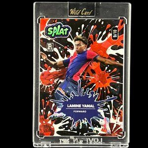 Lamine Yamal RC 2025 Wild Card Splat Soccer Red Crystal | Rookie Card | 9/10